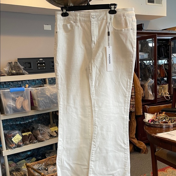 Vigoss Jagger  Boot Cut size 32 white mid rise woman denim white jeans denim - Picture 1 of 14